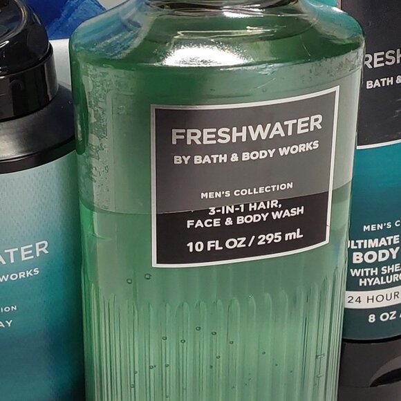 BATH & BODY WORKS 'FRESHWATER' 3-PIECE GIFT SET BODY WASH, LOTION & SPRAY MIST - Picture 9 of 16
